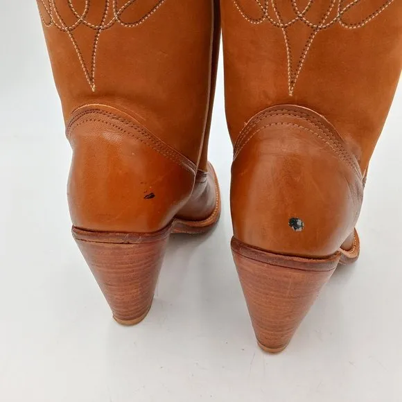 Vintage Acme Ladies Cowboy Boots Western Fashion Girls Size 5.5 M High Heels Cow