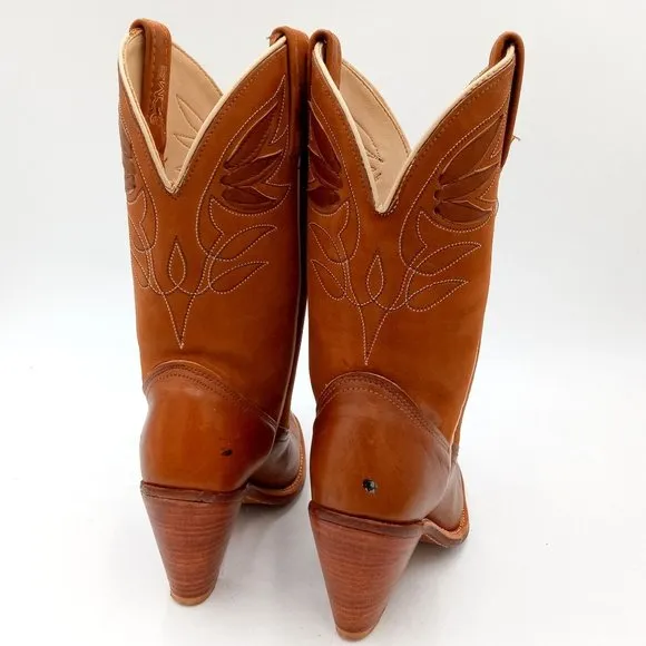 Vintage Acme Ladies Cowboy Boots Western Fashion Girls Size 5.5 M High Heels Cow