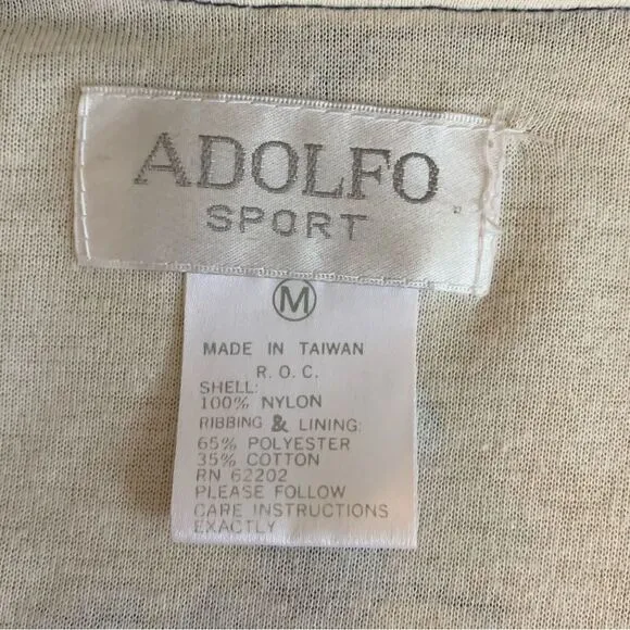 Vintage Adolfo Sport Tiger Print Style Baroque Bomber Jacket Large Meduim