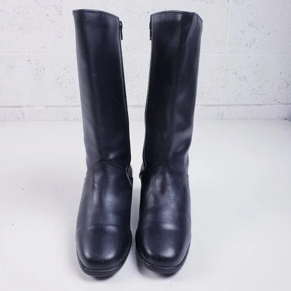 Vintage Blondo  Womens Size 9.5 Side Zip Waterproof Tall Heeled Boots Square Toe