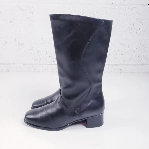 Vintage Blondo  Womens Size 9.5 Side Zip Waterproof Tall Heeled Boots Square Toe