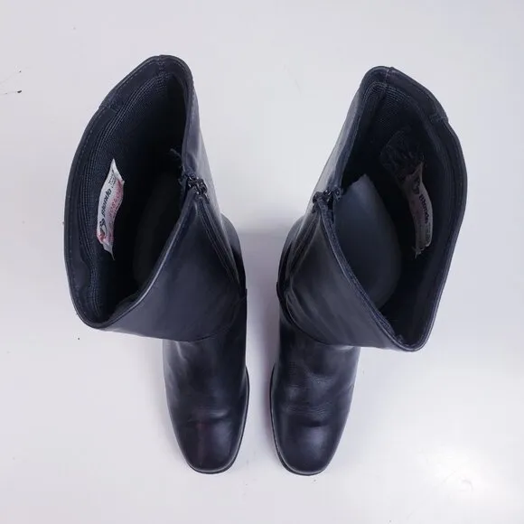 Vintage Blondo  Womens Size 9.5 Side Zip Waterproof Tall Heeled Boots Square Toe