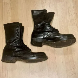 Vintage Corcoran Marauder Jump Boots 10.5 E Black Leather USA Military