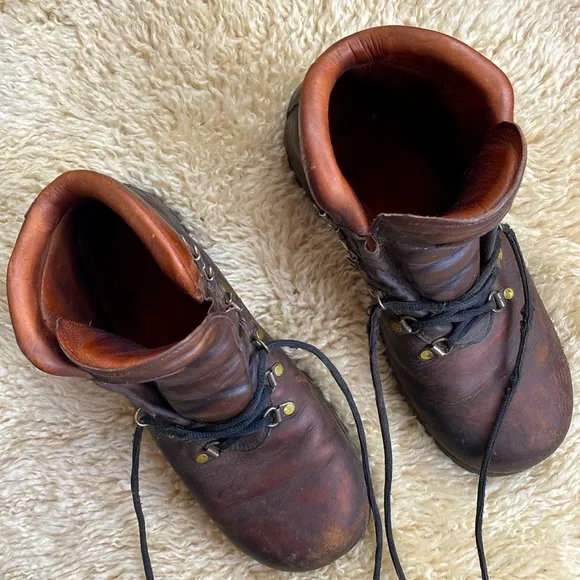 Vintage Custom Made Van Gorkom Leather Hiking Boots