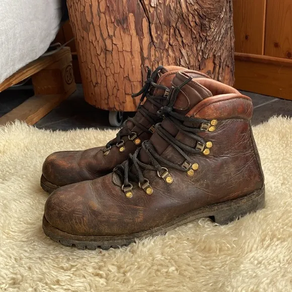 Vintage Custom Made Van Gorkom Leather Hiking Boots