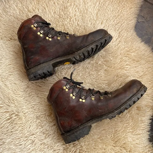 Vintage Custom Made Van Gorkom Leather Hiking Boots