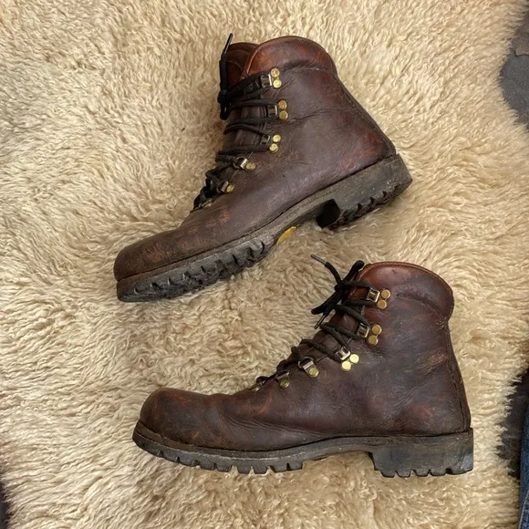 Vintage Custom Made Van Gorkom Leather Hiking Boots