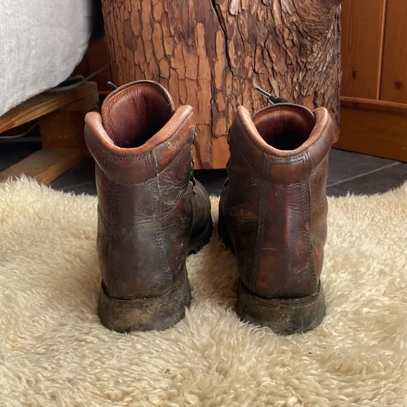 Vintage Custom Made Van Gorkom Leather Hiking Boots