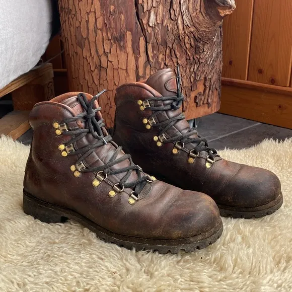 Vintage Custom Made Van Gorkom Leather Hiking Boots