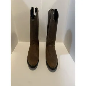 Vintage Diamond  J Women's Brown Cowboy Boot With Original Box Size 6.5 Western