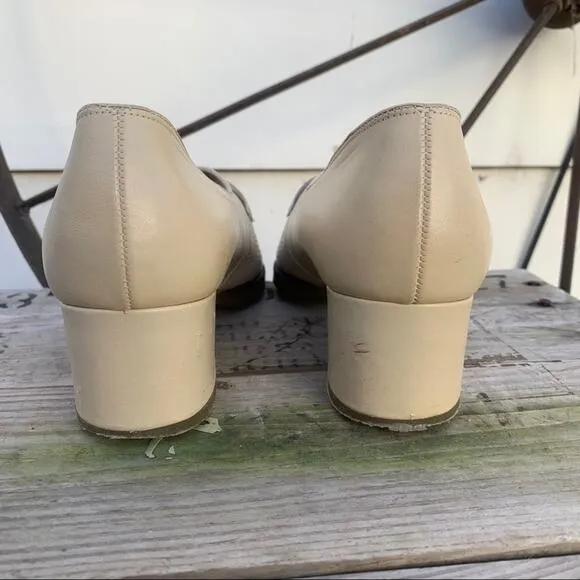 Vintage Dr Maertens Luftpolster cream nurse shoes Size 4 1/2