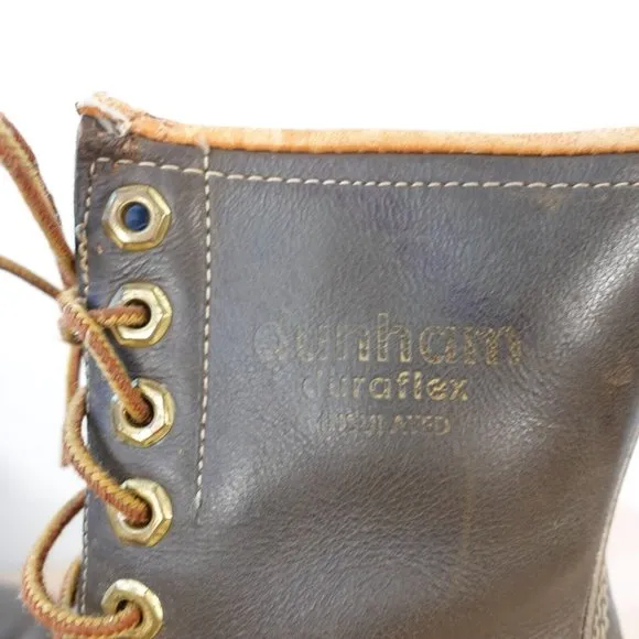 VINTAGE DUNHAM Boots Leather Mens 6.5 Womens 8 Combat Hunting Duraflex CANADA