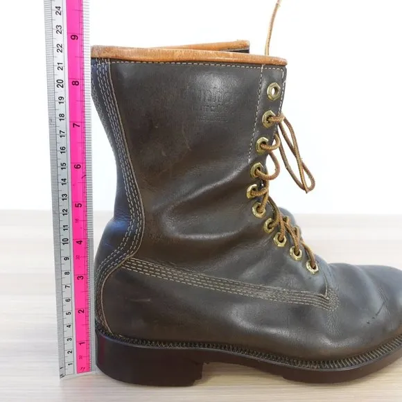VINTAGE DUNHAM Boots Leather Mens 6.5 Womens 8 Combat Hunting Duraflex CANADA
