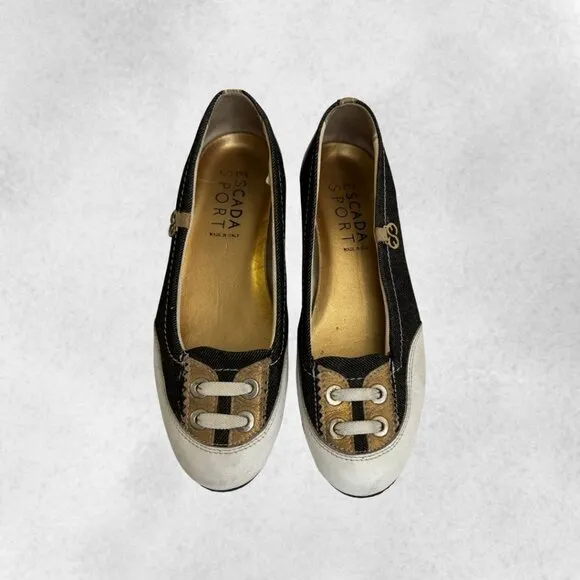 Vintage Escada Sport Denim Flats
