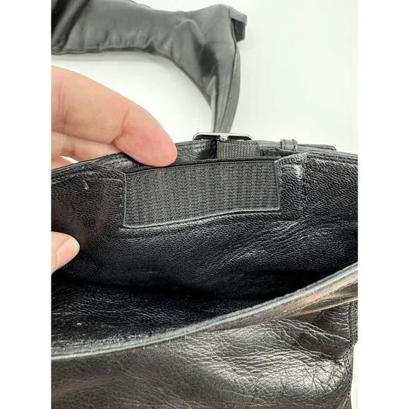 Vintage Gucci Boots Knee High Black Leather Size 35 Heel Repair Buckle Zippers