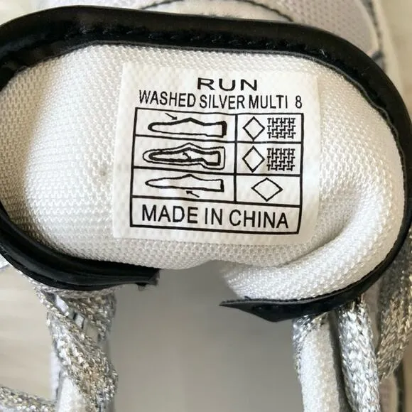 Vintage Havana Run Silver Sneakers Star Logo shoes Size 8 NEW Retail $125