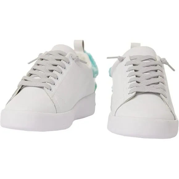 Vintage Havana Shoes Destiny White Tie Dye Leather Lace Up Sneakers