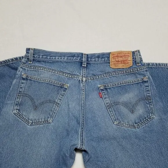 VINTAGE Levi's 517 Bootcut Distressed High Rise Light Wash Jeans Size 16-18