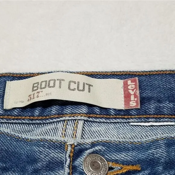 VINTAGE Levi's 517 Bootcut Distressed High Rise Light Wash Jeans Size 16-18