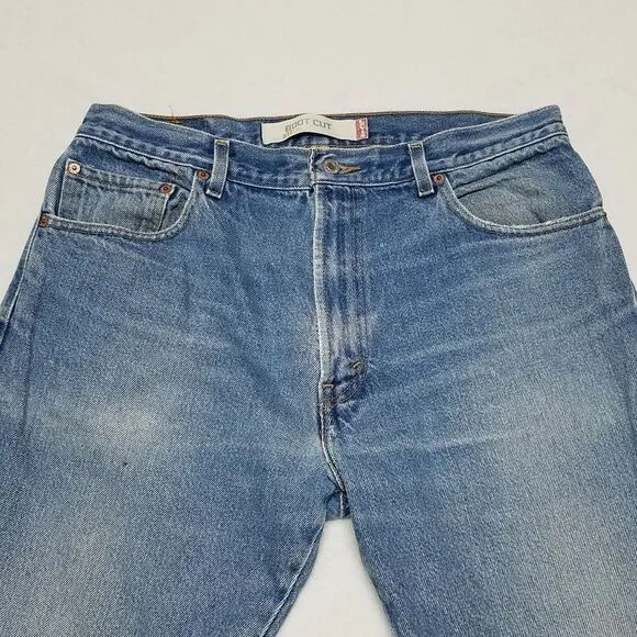 VINTAGE Levi's 517 Bootcut Distressed High Rise Light Wash Jeans Size 16-18
