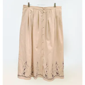 Vintage Muslin Embroidered Skirt size 20