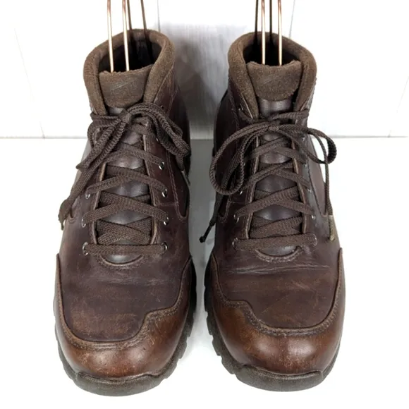 Vintage Nike Air Sneaker Boots Brown Leather Men's Size 7 Waterproof