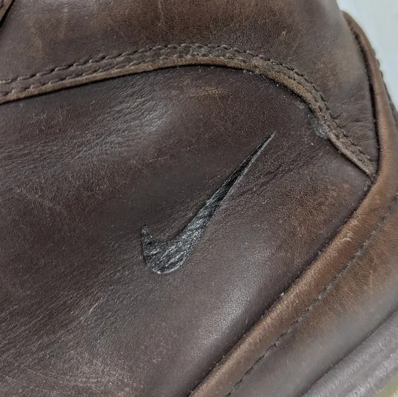 Vintage Nike Air Sneaker Boots Brown Leather Men's Size 7 Waterproof