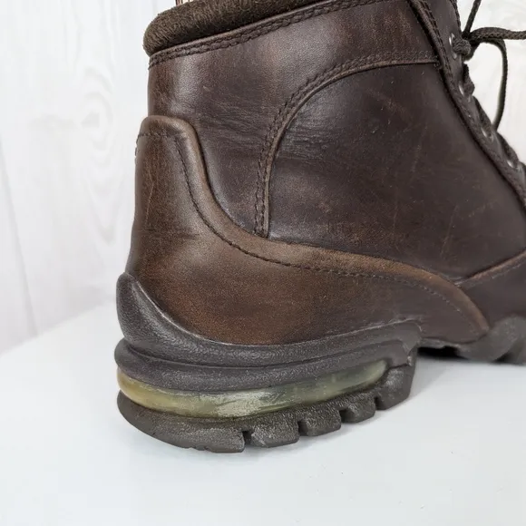 Vintage Nike Air Sneaker Boots Brown Leather Men's Size 7 Waterproof