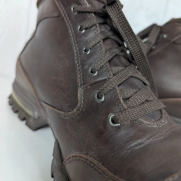 Vintage Nike Air Sneaker Boots Brown Leather Men's Size 7 Waterproof