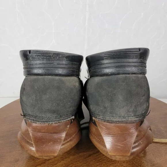 Vintage POLO Ralph Lauren Dover II Mens Boots 10 Brown Leather Duck Distressed
