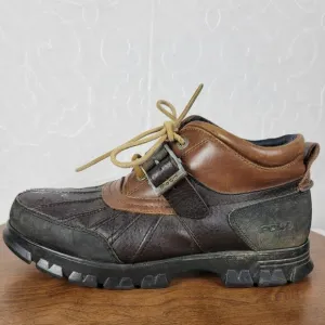 Vintage POLO Ralph Lauren Dover II Mens Boots 10 Brown Leather Duck Distressed