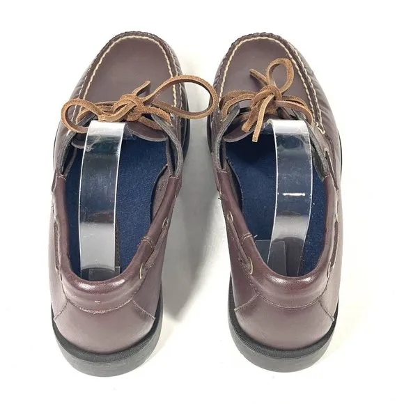 Vintage‎ POLO SPORT Ralph Lauren Boat Shoes Mens 8 D Loafers Brown Leather 90s