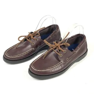 Vintage‎ POLO SPORT Ralph Lauren Boat Shoes Mens 8 D Loafers Brown Leather 90s