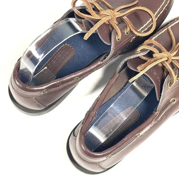 Vintage‎ POLO SPORT Ralph Lauren Boat Shoes Mens 8 D Loafers Brown Leather 90s