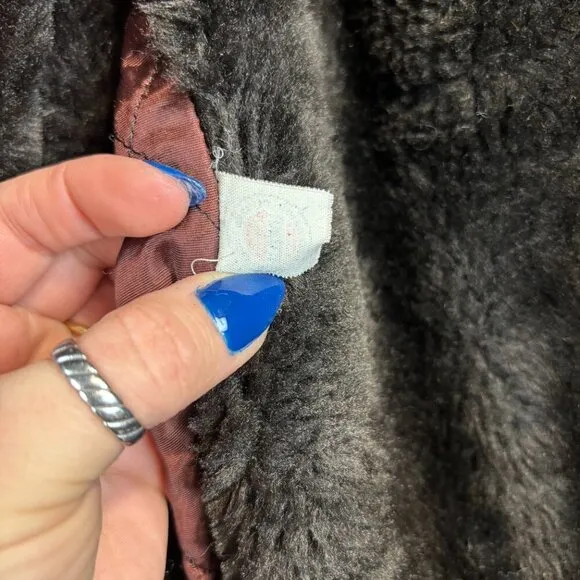 Vintage Sears Fashion Coat with Real Fur Collar and Union Label