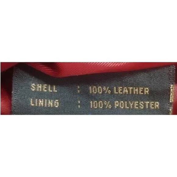 Vintage Siena Red Leather Coat Sz 16 XL