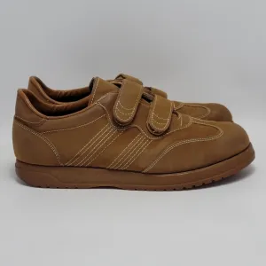 Vintage Suburbans Men's Hook And Loop Walking Sneakers Shoes Size 10.5 Brown