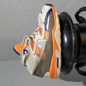 VINTAGE THROWBACK NIKE ATHLETIC SHOES SIZE 7Y ORANGE PURPLE GRAY SWOOSH