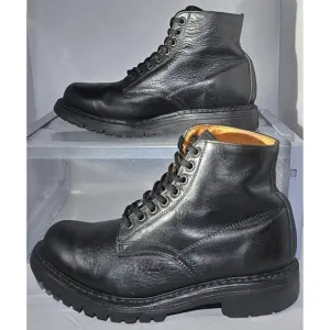 Vintage LLBean Men’s Black waterproof leather Combat Boots Size 6 Made In Canada