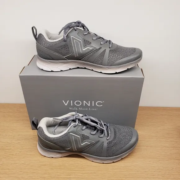 Vionic 335 Miles Walking Shoes Grey
