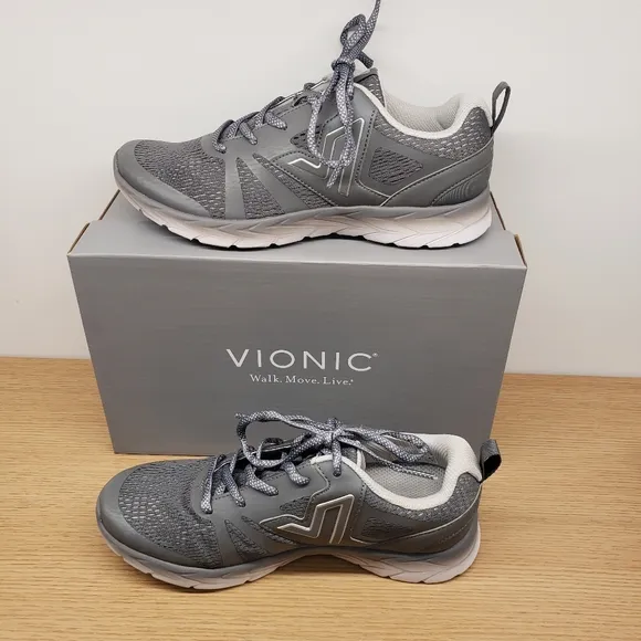 Vionic 335 Miles Walking Shoes Grey