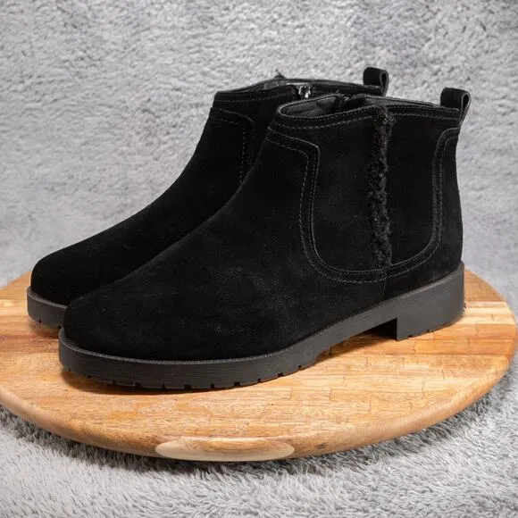 Vionic Aslynn Women's Boots Black Faux Fur Size 11