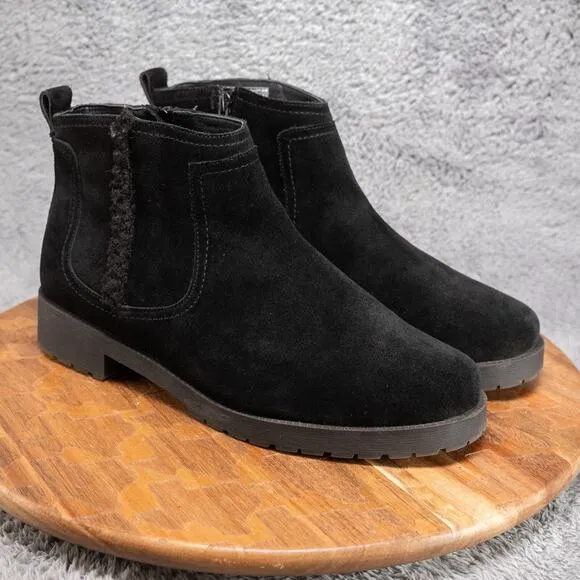 Vionic Aslynn Women's Boots Black Faux Fur Size 11