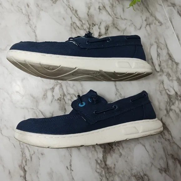 VIONIC Beach Mens 8 Navy Blue Skipper Slip-On Casual Comfort Shoes