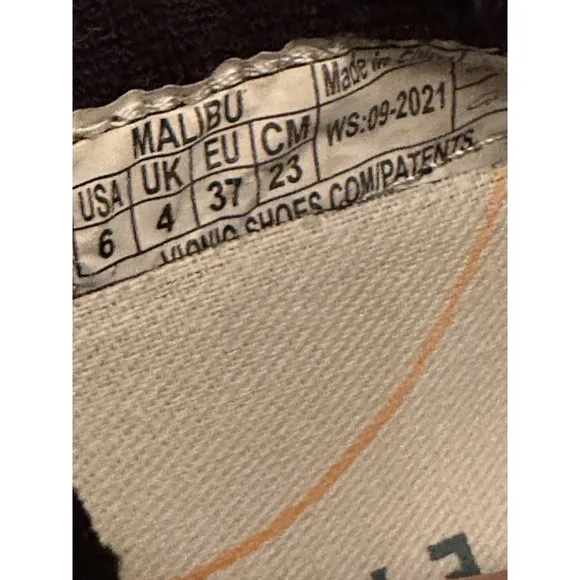 Vionic Beach Sneakers Malibu Womens 6 Black Canvas Orthotic Shoes New‎