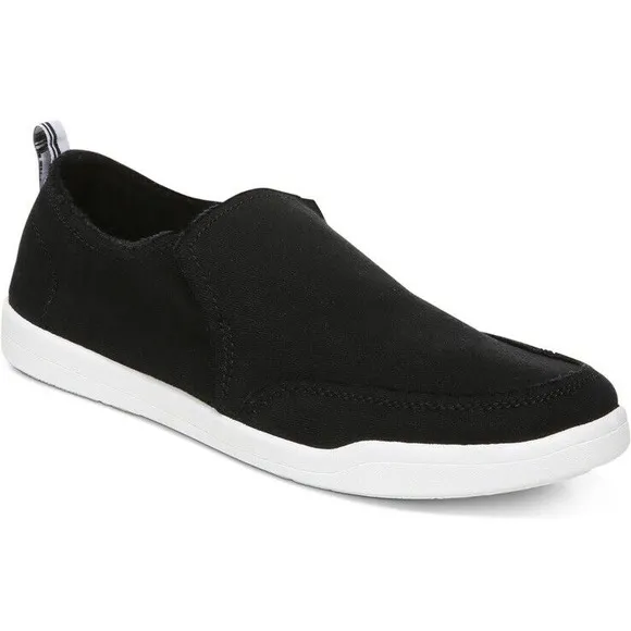 Vionic Beach Sneakers Malibu Womens 6 Black Canvas Orthotic Shoes New‎