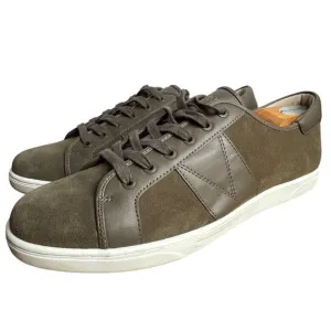 Vionic Jerome Shoes Mens Size 11.5 Olive Green Suede Comfort Lace Up Sneakers
