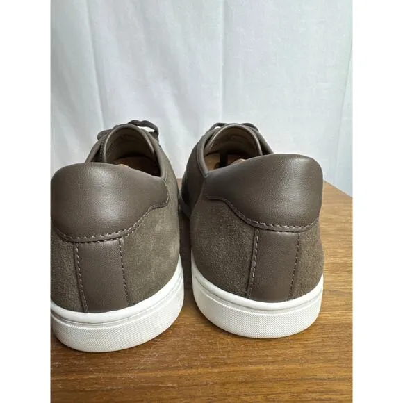 Vionic Jerome Shoes Mens Size 11.5 Olive Green Suede Comfort Lace Up Sneakers
