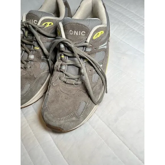 Vionic Men’s Walking Shoe- Stone Gray Suede, NormCore DadCore Comfort Sneaker