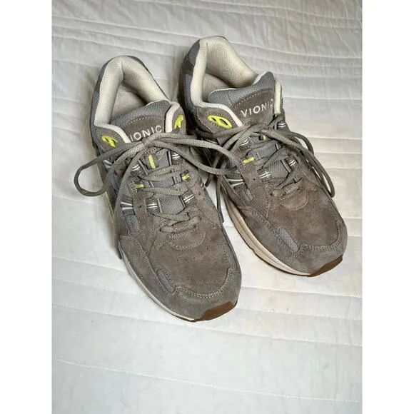 Vionic Men’s Walking Shoe- Stone Gray Suede, NormCore DadCore Comfort Sneaker